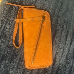 Free People Leather Clutch Wristlet
